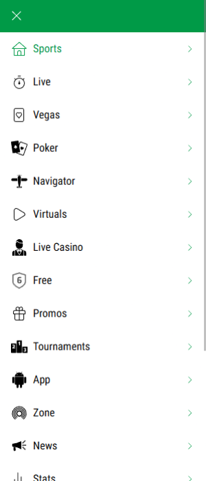 On the menu, players from Tanzania can access the main sections of the Premier Bet app